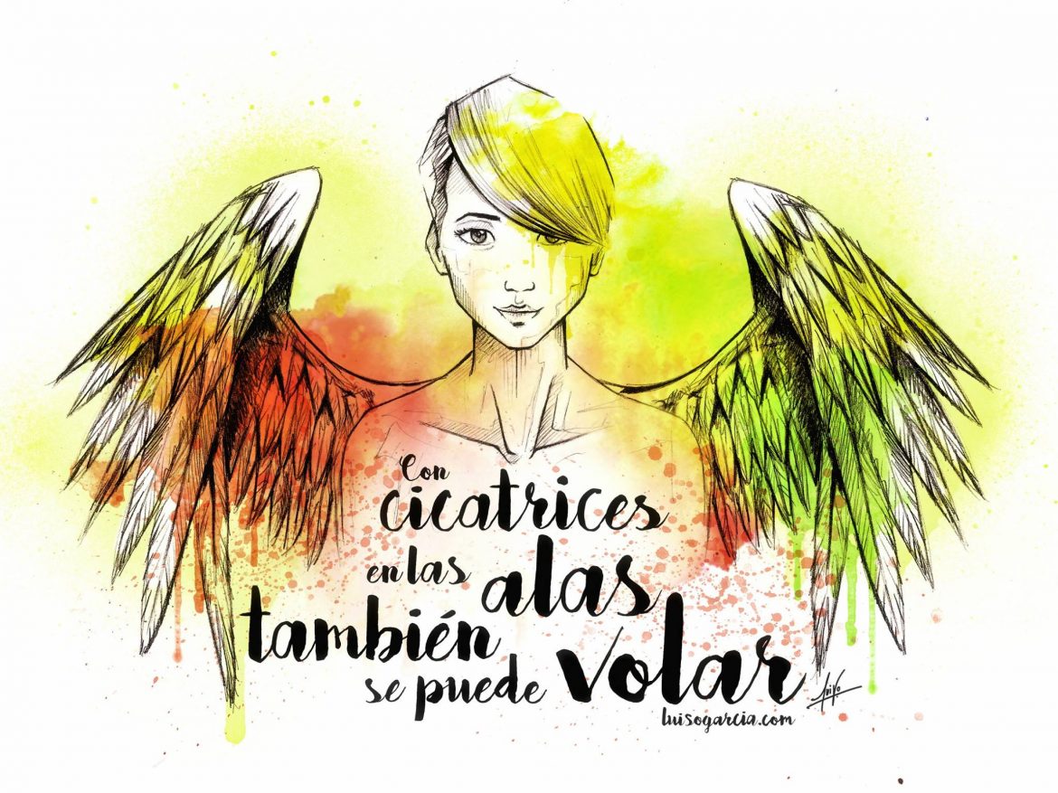 Alas, por Luiso Garcia, Acuarela y pincel