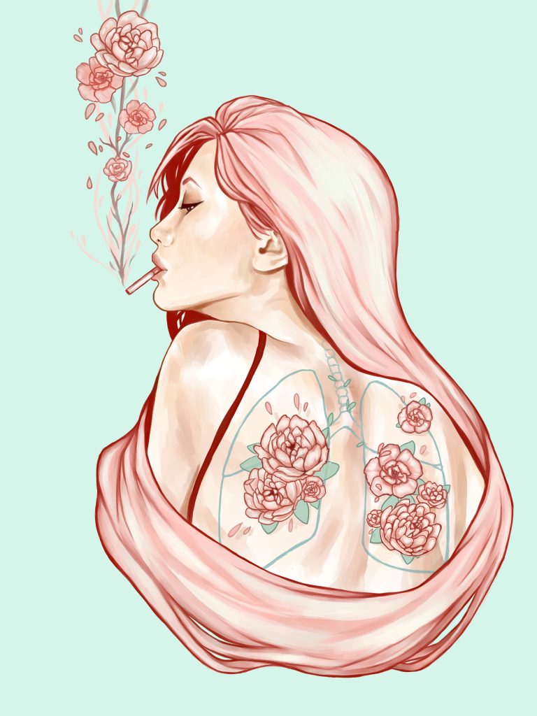 "Fumo Flores", por Victoria Ripalda.