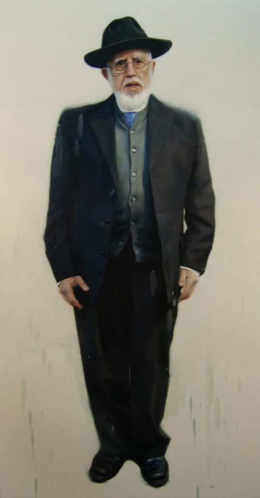 Jair Leal “Rav Moshe Bendahan”. Oil on canvas. 170 x 90 cm. 2013.