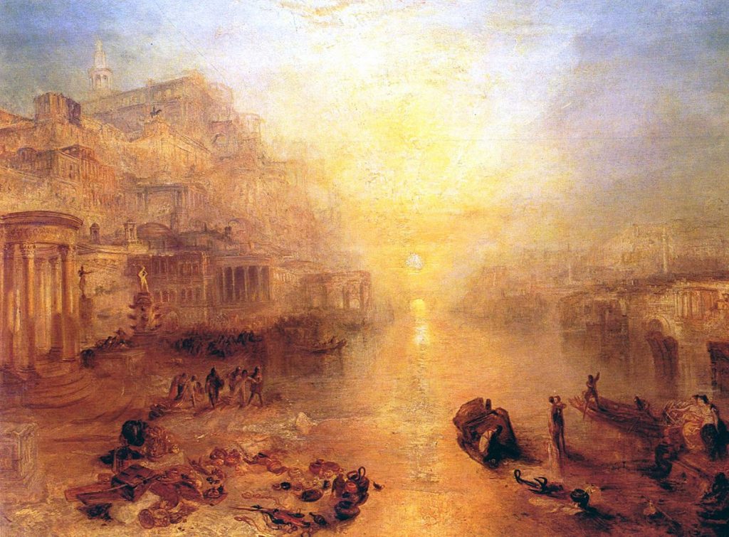 Clásicos: Ovidio desterrado de Roma, de Turner (1838) 