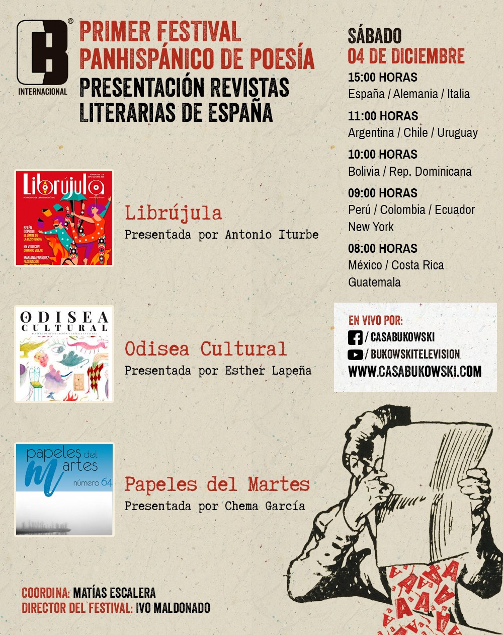 Primer Festival Panhispánico de Poesía Casa Bukowski Odisea Cultural