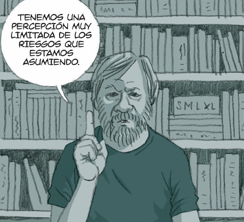 viñeta de La Gran Negación, de Roberto Grossi, Odisea cultural