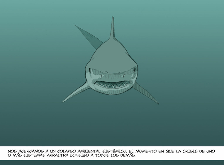 viñeta tiburón de La Gran Negación, de Roberto Grossi, Odisea cultural